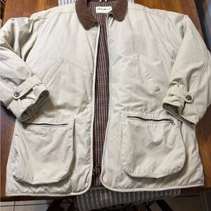 Women’s Chore Coat Jacket with Brown Collar